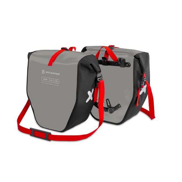 Sakwy rowerowe Extrawheel Biker PRO Grey-Black 50L