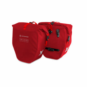 Extrawheel sakwy rowerowe tylne Biker Premium Red 50L Cordura