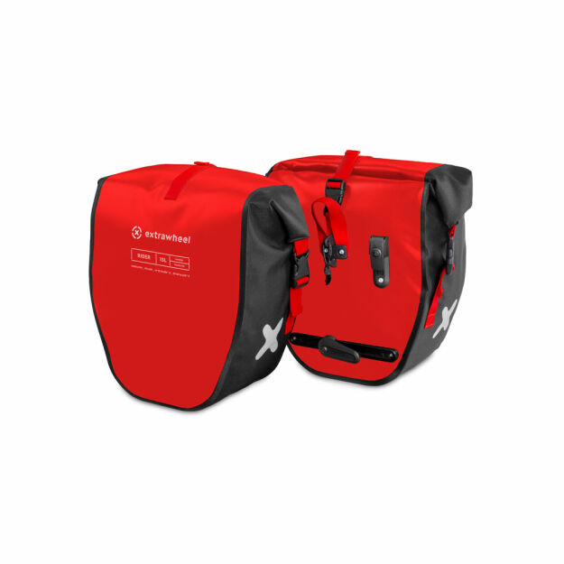 Sakwy rowerowe Extrawheel Rider Red-Black 30L