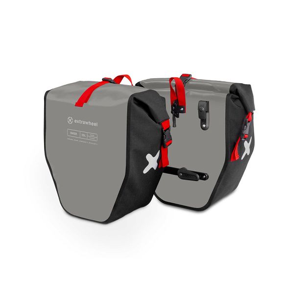 Sakwy rowerowe Extrawheel Biker Grey-Black 50L